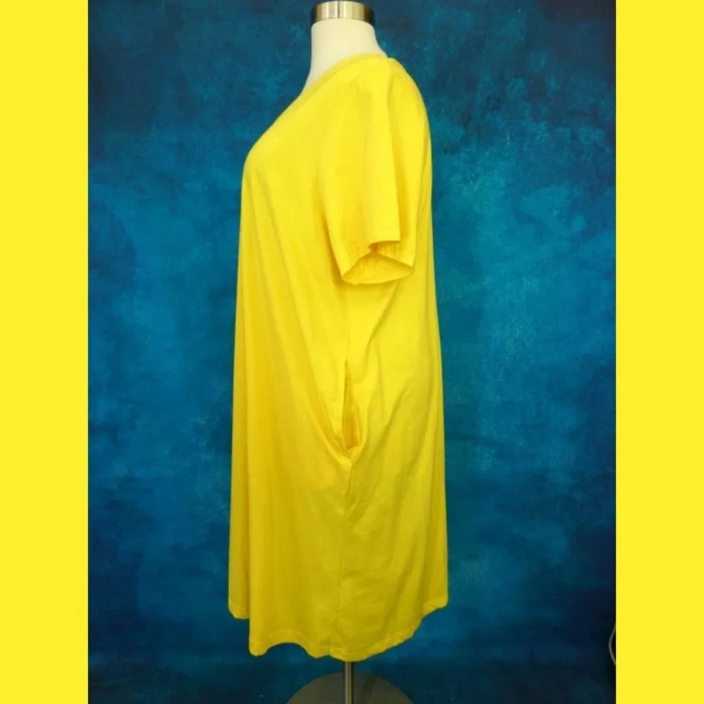 Woman Within Yellow Tee Dress 2X